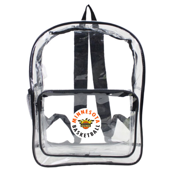 Liberty Bags - Large 17" Heavy Duty Clear Backpack - Sticker Logo Thumbnail
