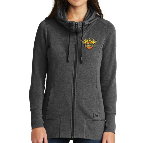 New Era Ladies Tri-Blend Fleece Full-Zip Hoodie - Embroidered Logo Thumbnail