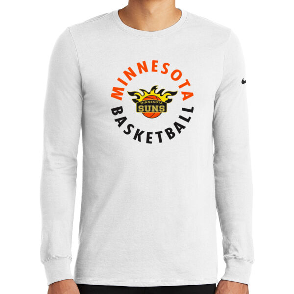Nike Dri-FIT Cotton/Poly Long Sleeve tee - Printed Logo ** Add Name for $5! ** Thumbnail