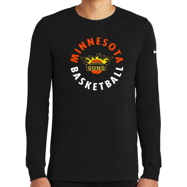 Nike Dri-FIT Cotton/Poly Long Sleeve tee - Printed Logo ** Add Name for $5! ** Thumbnail