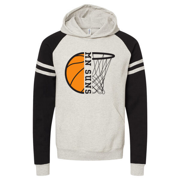 Jeerzees - Unisex NuBlend Varsity Colorblock Hooded Sweatshirt - Printed Logo Thumbnail