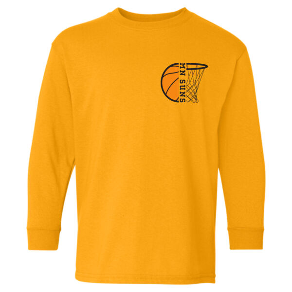 Gildan - Heavy Cotton Youth Long Sleeve T-Shirt  - Printed Logo Thumbnail